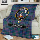 Cooper Family Tartan Crest Blanket - 3 Sizes